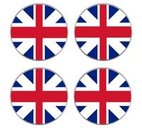 Union Jack Flag - 80mm Cup/Drink/Glass/Mug Coasters (4 Pack)