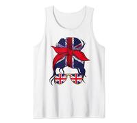 Union Jack Flag Bandana Woman Sunglasses Tank Top