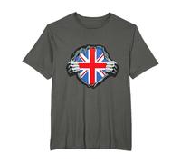Union Jack Flag, British and Proud to be, UK Heart & Soul T-Shirt
