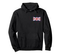Union Jack Flag British Classic Style UK Britain Label Pullover Hoodie