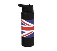 Union Jack Flag British Classic Style UK Britain Label Stainless Steel Insulated Water Bottle