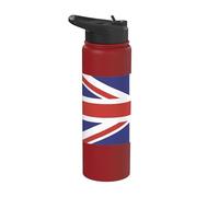 Union Jack Flag British Classic Style UK Britain Label Stainless Steel Insulated Water Bottle
