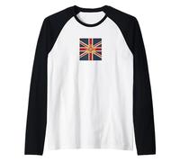 Union Jack Flag British Pride United Kingdom UK Royal Crest Raglan Baseball Tee