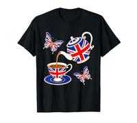 Union Jack Flag British Tea Time Patriotic T-Shirt