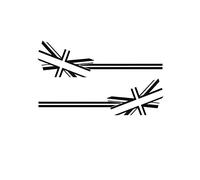 Union Jack Flag Door Side Stripe Sticker Decal,Fit for MINI Cooper R56 F56 R50 R53 R55 R57 R58 R59 R60 R61 F55 F60 F54 (black)