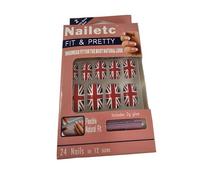 Union Jack Flag False Nails Set World Cup Football Boxed