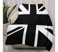 Union Jack Flag Fleece Throw Blanket for Couch - Thick Fuzzy Warm Soft Dog Blankets and Throws for Sofa, 40x50 Inches