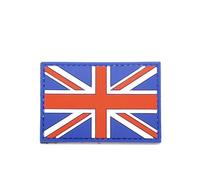 Union Jack Flag Great Britain Red White & Blue PVC Airsoft Paintball Morale Patch