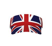 Union Jack Flag Hats Women Sun Visor Hat UK Flag Sun Visors for Women Summer Packable Beach Sports Hats for Women Men, Funny Cute Flag_q16, One Size