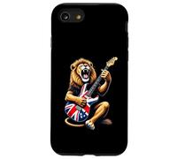 Union Jack Flag Lion Playing Electric Guitar UK Flag Case for iPhone SE (2020) / 7/8
