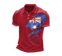 Union Jack Flag Men Shirts Queen Platinum Jubilee Lightweight Pique Cotton Short Sleeve Activewear Regular Fit Work Wear England Football Summer Lightweight Beach Tops,XL