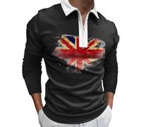 Union Jack Flag Mens Hawaiian Shirt Britain UK United Kingdom Flower Casual Button Down Short Sleeve Beach Hawaiian Shirt Britain Union Jack Grunge Flag Muscle Gym Workout Athletic Shirt