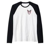 Union Jack Flag Miniature Bull Terrier Dog UK Pocket Raglan Baseball Tee