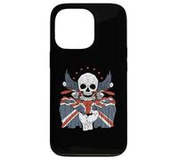 Union Jack Flag Motorcycle Biker Skull British Isles UK Flag Case for iPhone 13 Pro