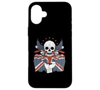 Union Jack Flag Motorcycle Biker Skull British Isles UK Flag Case for iPhone 16 Plus