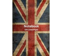 Union Jack Flag Notebook - 120 Lined Pages