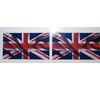 Union Jack Flag Novelty Printed UK Great Britain Vinyl Car Van Bumper Window Laptop Stickers Decals x4
