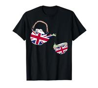 Union Jack Flag Of The United Kingdom With Teapot & Teacup T-Shirt