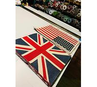 Union Jack Flag Retro Linen Look Heavy Jacquard Gobelin Upholstery Cotton Bag Cushion Panel Fabric UK Banner - 50 X 35cm (sold by the panel)