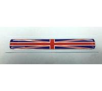 UNION JACK FLAG STICKER 106mm Long Slim, Red, White & Blue HIGH GLOSS DOMED GEL