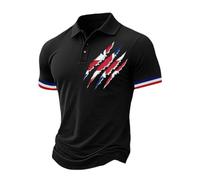 Union Jack Flag t Shirt Men Polo Shirt Short Sleeve Breathable Tennis T-Shirt Summer Tshirts Button Front Golf Shirts Casual Sport Tops Basic Regular-Fit VE Day Bunting Flags Clothes,XXL