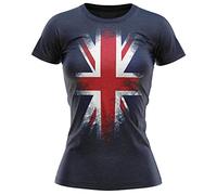 Union Jack Flag T Shirt, Union Jack Gifts for Women Queens Platinum Jubilee Gifts, 70 Years Celebrations Womens Tee, M, Navy