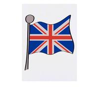 'Union Jack flag' Temporary Tattoo - Water Resistant, Skin-Safe, Non-Toxic Transfer (TO00076525)