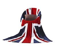 Union Jack Flag Throw Blanket Luxury Nursery Bedding Coral Fleece Blanket Great British Flag Chair Cabin Sofa Couch Warm Bed Wrap Cozy Plush Travel Bedspread Cover