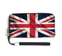 Union Jack Flag UK United Kingdom Womens Wristlet Wallet Leather Long Purse Card Holder Clutch Handbag