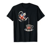 Union Jack Flag Vintage British Teapot & Teacup T-Shirt