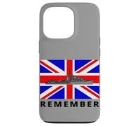 Union Jack Great Britain Flag With British WW2 Ship Case for iPhone 13 Pro