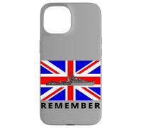 Union Jack Great Britain Flag With British WW2 Ship Case for iPhone 15