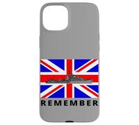 Union Jack Great Britain Flag With British WW2 Ship Case for iPhone 15 Plus