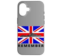 Union Jack Great Britain Flag With British WW2 Ship Case for iPhone 16