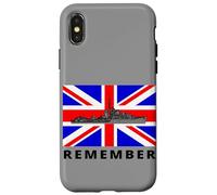 Union Jack Great Britain Flag With British WW2 Ship Case for iPhone X/XS