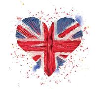 Union Jack Heart Greetings Card - Artistic British Flag Heart Design - UK Themed Blank Card for Birthdays, Thank You, Celebrations & Occasions - Premium Quality Greeting Card
