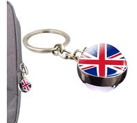 Union Jack Keychain,UK Key Rings - Car Keychain Celebrate King Charles III Coronation London Flag for Car Key Suitcase