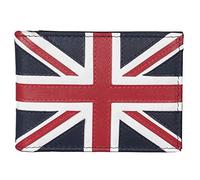 Union Jack Leather RFID Protected Card Holder by Mala Leather (Navy)