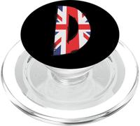 Union Jack Letter D Initial United Kingdom British PopSockets PopGrip for MagSafe