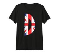Union Jack Letter D Initial United Kingdom British Premium T-Shirt