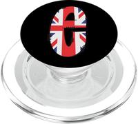 Union Jack Letter E Initial United Kingdom British PopSockets PopGrip for MagSafe