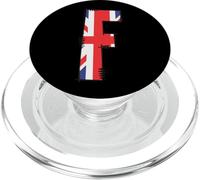 Union Jack Letter F Initial United Kingdom British PopSockets PopGrip for MagSafe