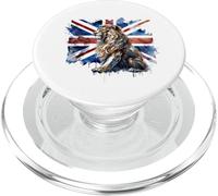 Union Jack Lion Union Jack Flag British Isles UK Flag PopSockets PopGrip for MagSafe