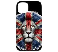 Union Jack Lions Head Lion Face & British Flag Great Britain Case for iPhone 13