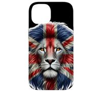 Union Jack Lions Head Lion Face & British Flag Great Britain Case for iPhone 14
