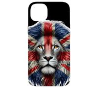 Union Jack Lions Head Lion Face & British Flag Great Britain Case for iPhone 14 Plus