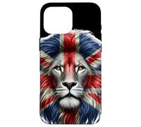 Union Jack Lions Head Lion Face & British Flag Great Britain Case for iPhone 16 Pro Max