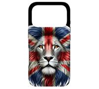 Union Jack Lions Head Lion Face & British Flag Great Britain Case for iPhone 17 Pro