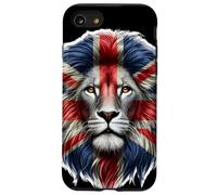 Union Jack Lions Head Lion Face & British Flag Great Britain Case for iPhone SE (2020) / 7 / 8