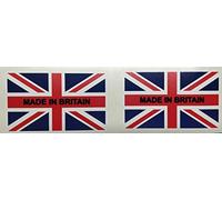 Union Jack Made In Britain x 2 Stickers 5 x 3 Inch Full Colour Printed On Adhesive Vinyl 3 Year Warranty Funny Bumper Sticker Caravan Campervan Motorhome Car Van Decal Free P&P Made In Yorkshire